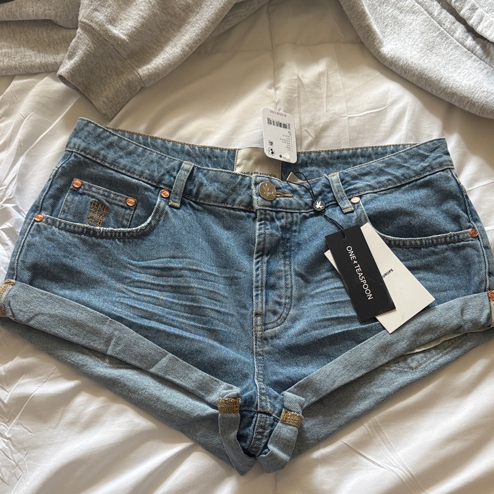 One Teaspoon Blue Denim Shorts